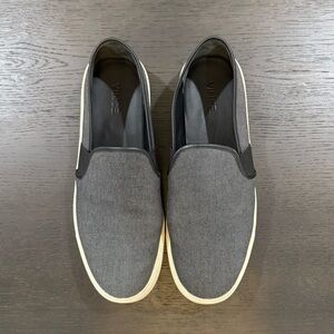 VINCE Preston Textured Fabric Canvas Slip-On Loafers